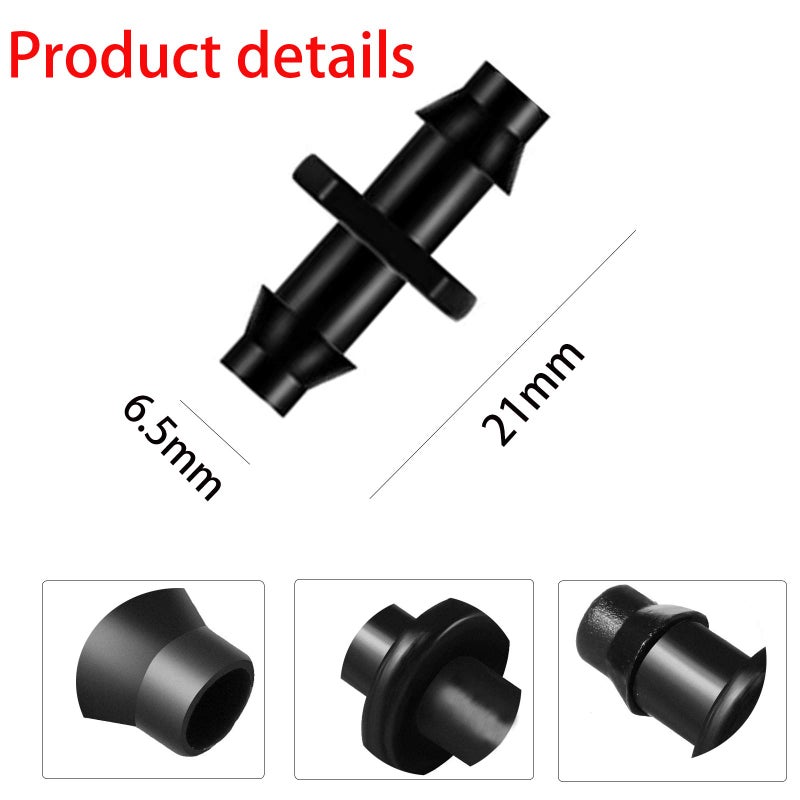 HOINCO 200Pcs Drip Irrigation Connectors  HOINCO Drip Irrigation Barbed Connectors Fit for 1/4-Inch Tubing  Irrigation Straight-Through Joints  Garden Lawn Water Hose Connectors for Drip or Sprinkler Systems - Image 2